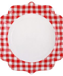 10 ASSIETTES A LA CAMPAGNE ROUGE
