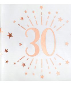 CHEMIN DE TABLE ETINCELANT AGE 30 ANS METAL ROSE GOLD