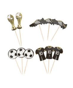 12 PICS FOOTBALL OR BLANC ET NOIR DE 7 CM A 1,5 CM RECTO VERSO