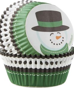 75 caissettes Wilton Bonhomme de neige