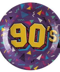 10 ASSIETTES 90’S MULTICOLORE 22,5CM