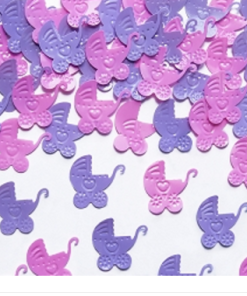 Confetti Poussettes , rose et violet