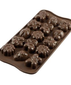 Moule chocolat Silikomart : coccinelles, abeille, papillons et tournesols